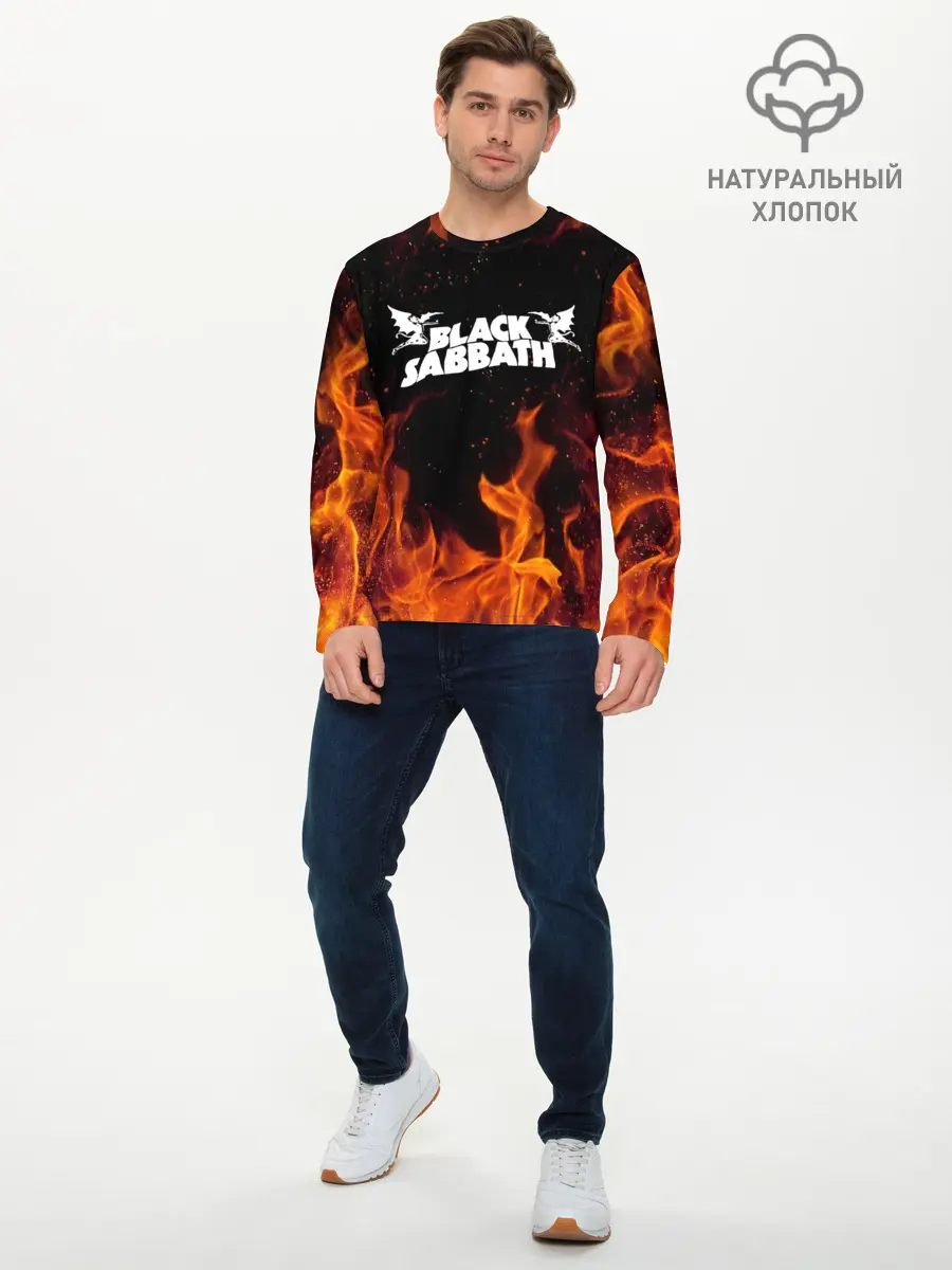Мужской лонгслив базовый / Black Sabbath (P007_P004ooo2139557, P004ooo2139557)