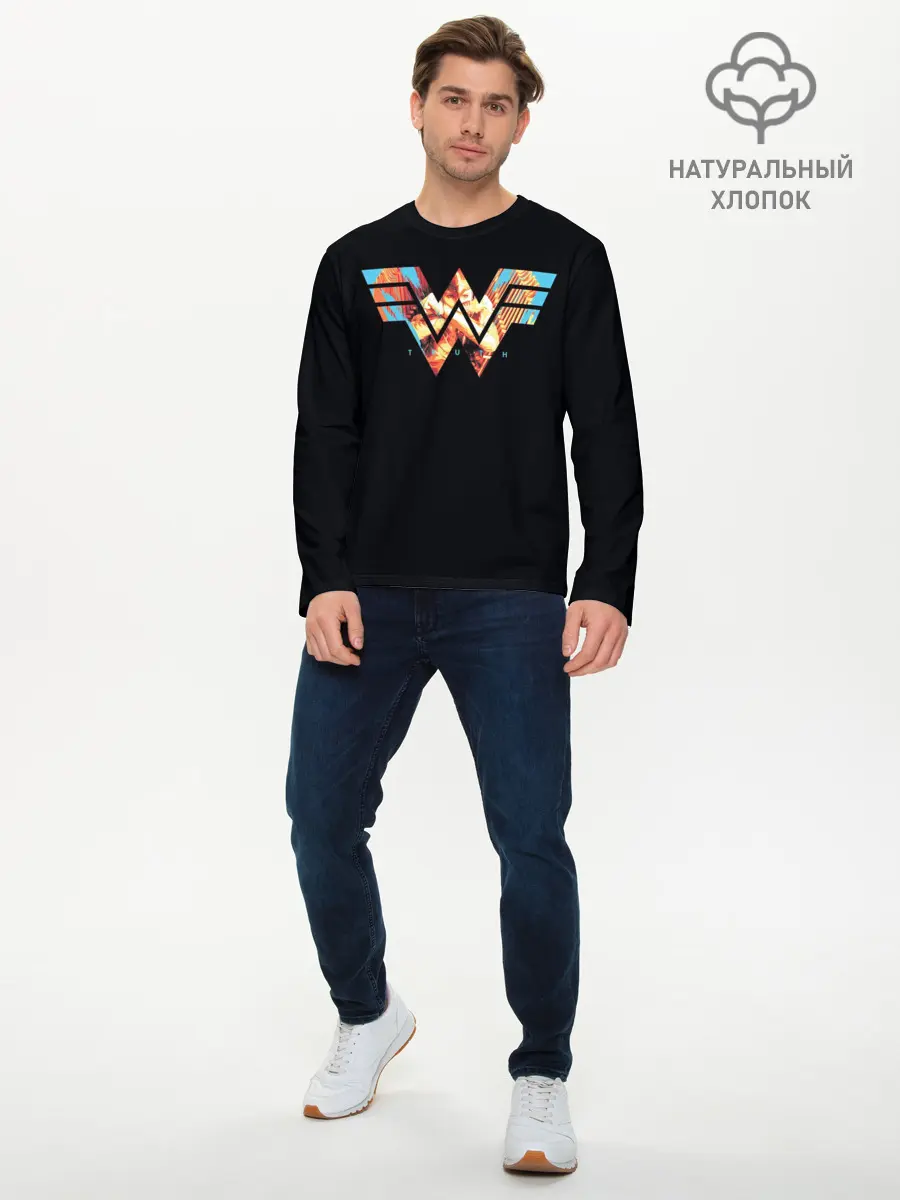 Мужской лонгслив базовый / Wonder Woman (P007_P004ooo2140771, P004ooo2140771)