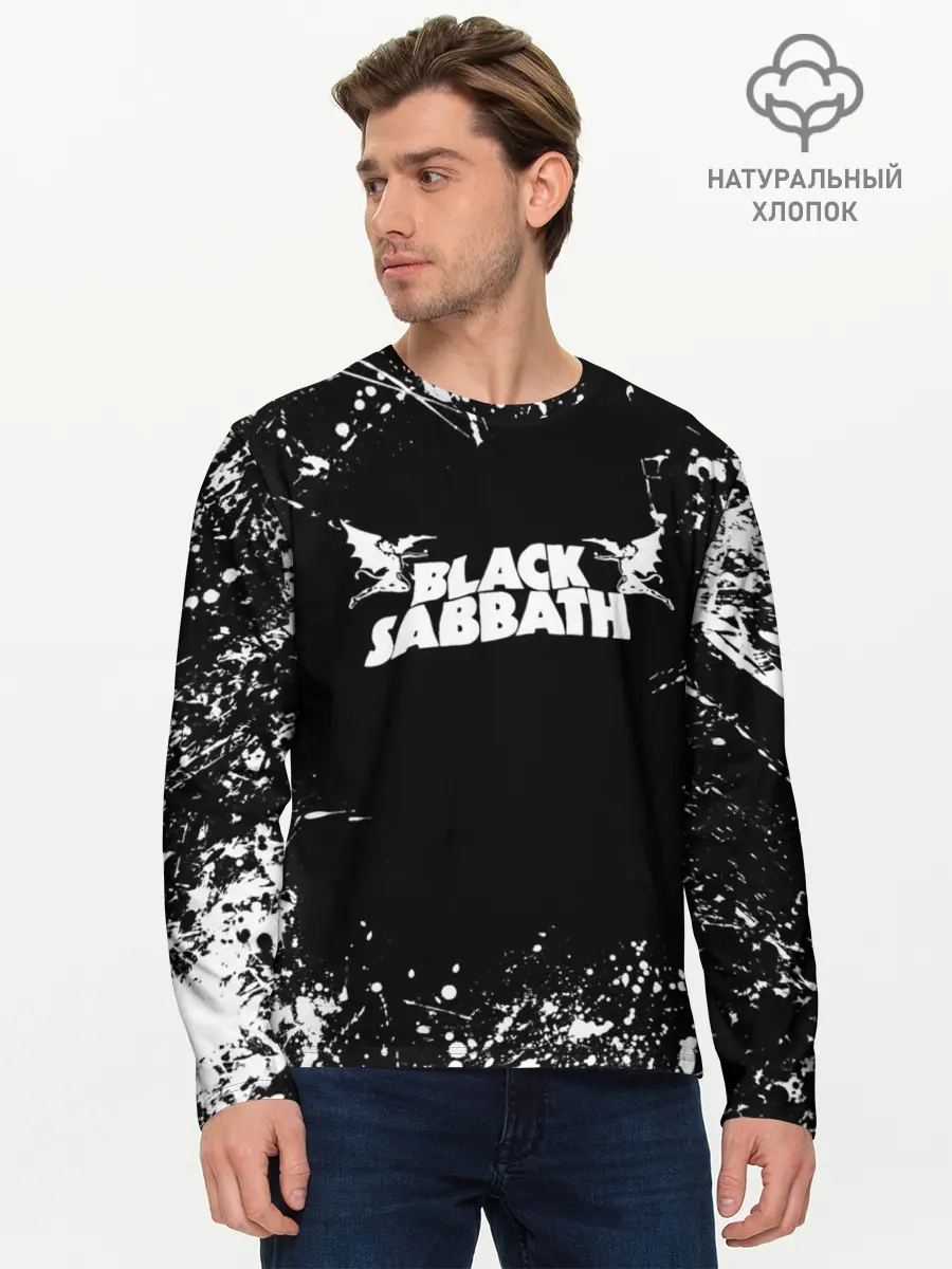 Мужской лонгслив базовый / Black Sabbath (P007_P004ooo2139661, P004ooo2139661)