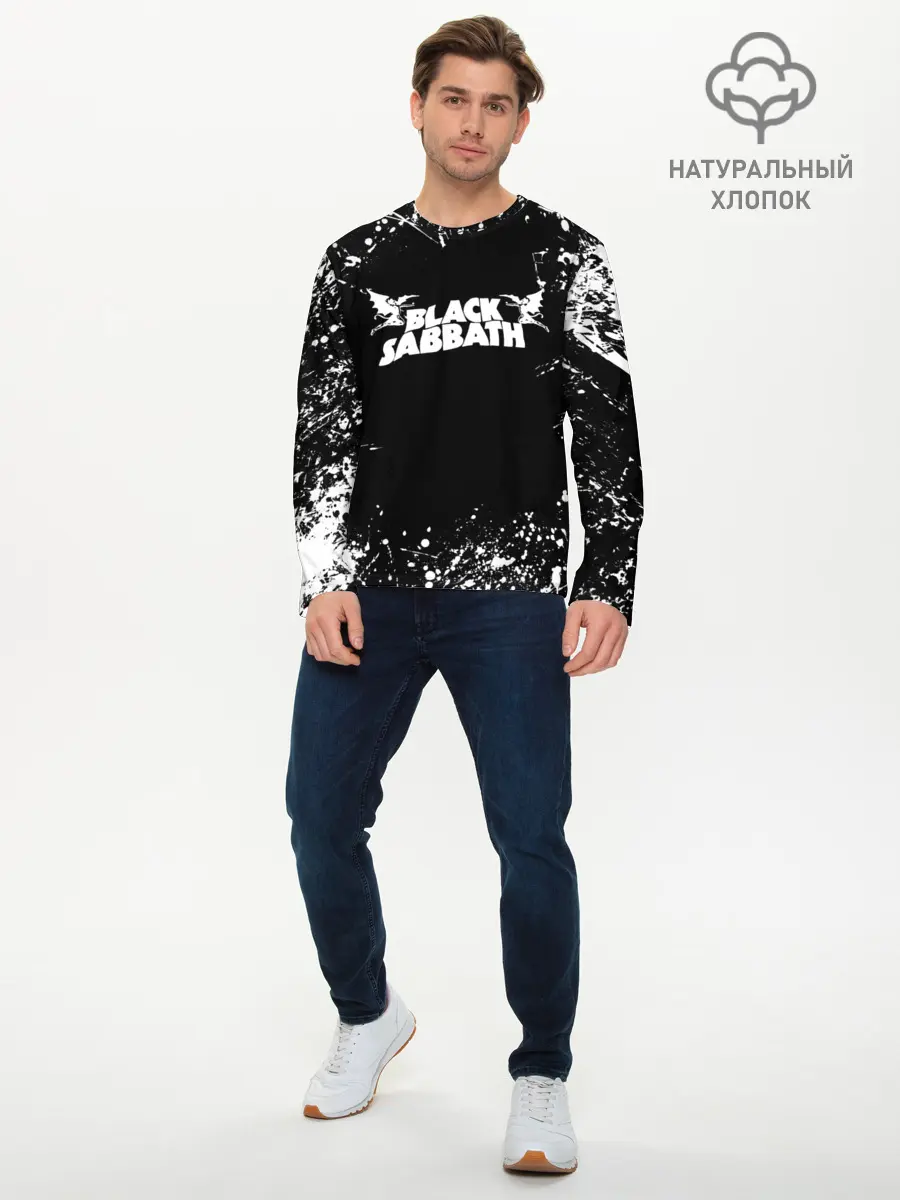 Мужской лонгслив базовый / Black Sabbath (P007_P004ooo2139661, P004ooo2139661)