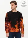 Мужской лонгслив базовый / ОГОНЬ | FIRE (P007_P004ooo2145021, P004ooo2145021)