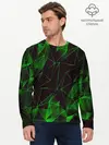 Мужской лонгслив базовый / GREEN STRIPES | ЗЕЛЕНАЯ ГЕОМЕТРИЯ (P007_P004ooo2145023, P004ooo2145023)