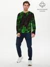 Мужской лонгслив базовый / GREEN STRIPES | ЗЕЛЕНАЯ ГЕОМЕТРИЯ (P007_P004ooo2145023, P004ooo2145023)