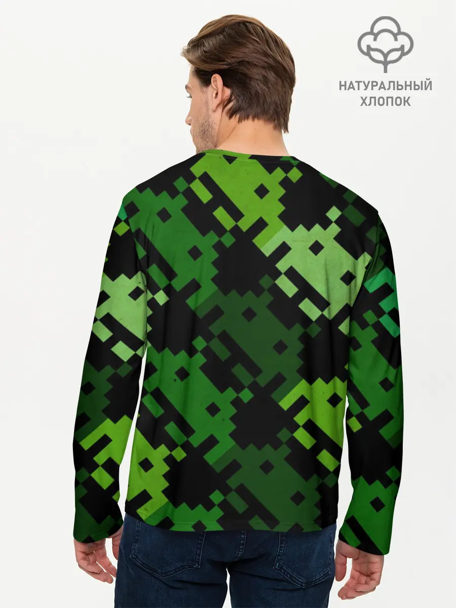 Мужской лонгслив базовый / Space Invaders (P007_P004ooo2145407, P004ooo2145407)