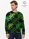 Мужской лонгслив базовый / Space Invaders (P007_P004ooo2145407, P004ooo2145407)