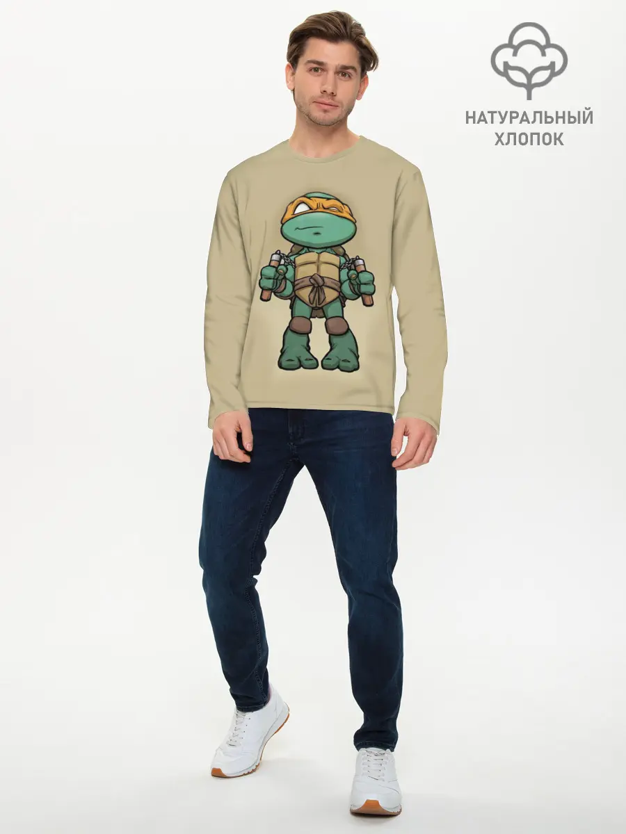 Мужской лонгслив базовый / ЧЕРЕПАШКИ - НИНДЗЯ (P007_P004ooo2148983, P004ooo2148983)