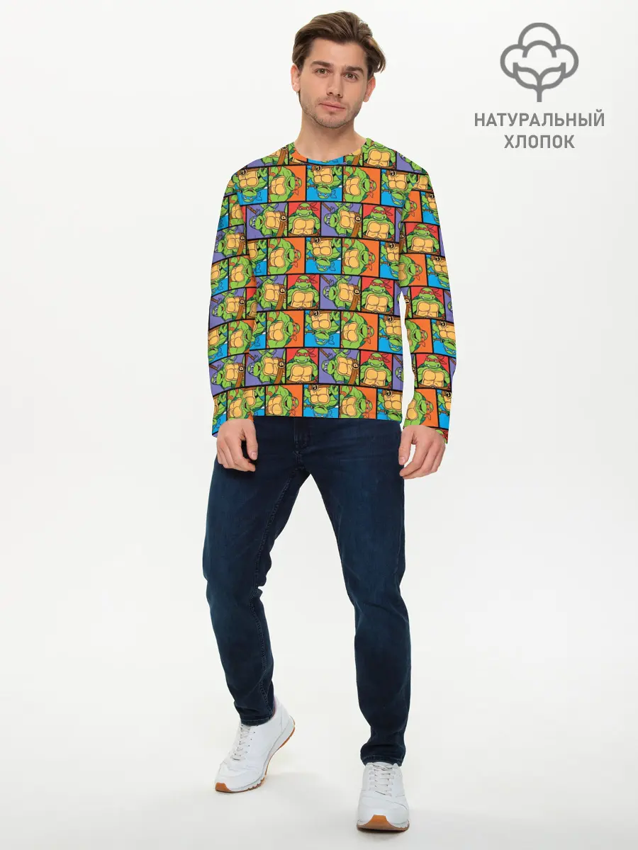 Мужской лонгслив базовый / Teenage Mutant Ninja Turtles (P007_P004ooo2148159, P004ooo2148159)