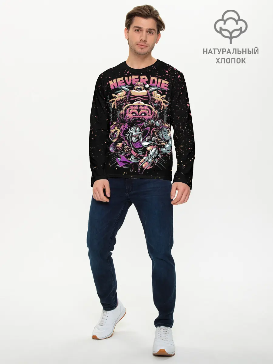 Мужской лонгслив базовый / Черепашки ниндзя (P007_P004ooo2151677, P004ooo2151677)