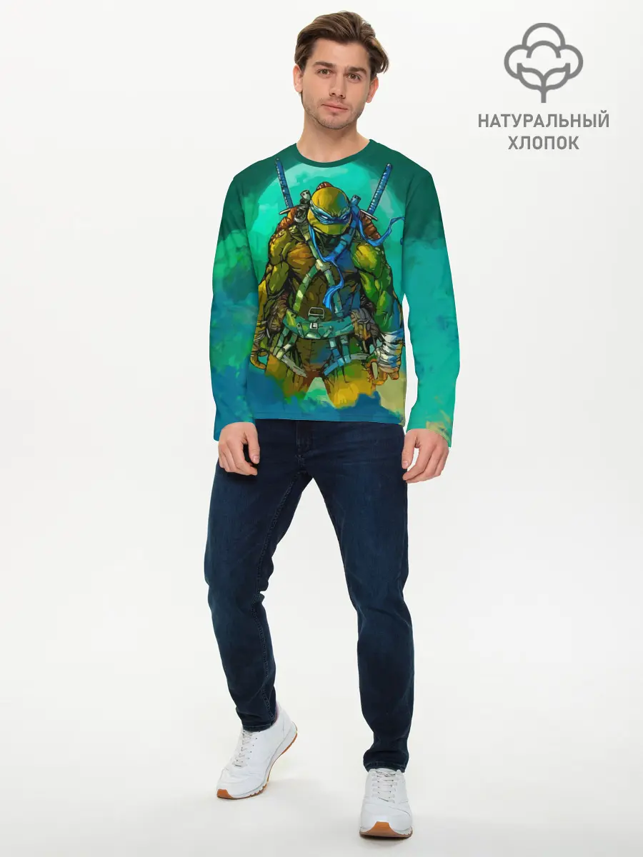 Мужской лонгслив базовый / Черепашки ниндзя (P007_P004ooo2151767, P004ooo2151767)