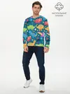 Мужской лонгслив базовый / Арт с динозаврами (P007_P004ooo2160987, P004ooo2160987)