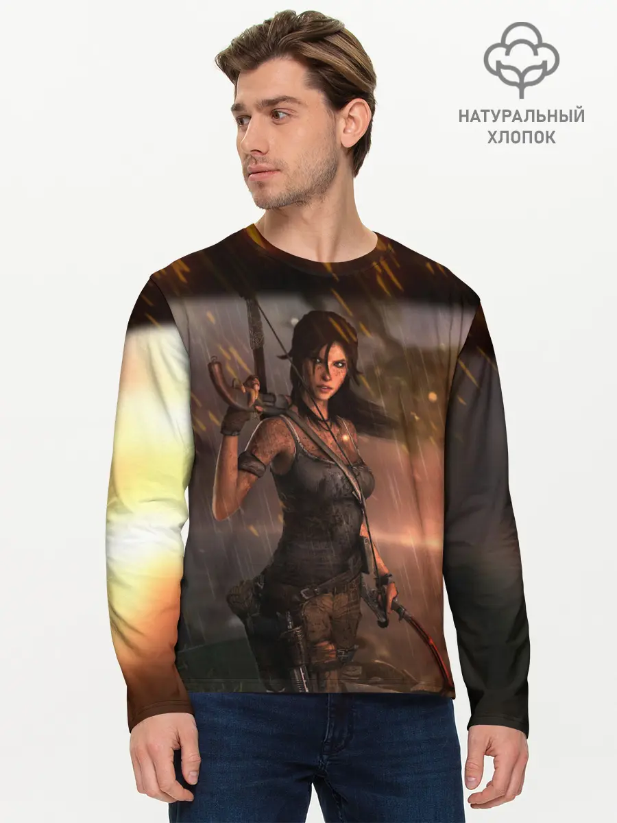 Мужской лонгслив базовый / TOMB RAIDER (P007_P004ooo2165645, P004ooo2165645)