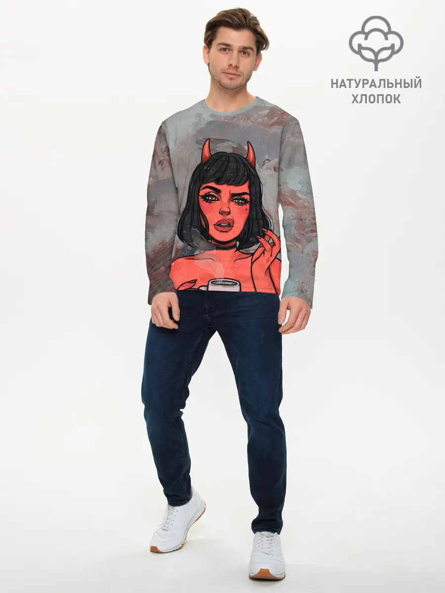 Мужской лонгслив базовый / КОФЕЕК (P007_P004ooo2172961, P004ooo2172961)