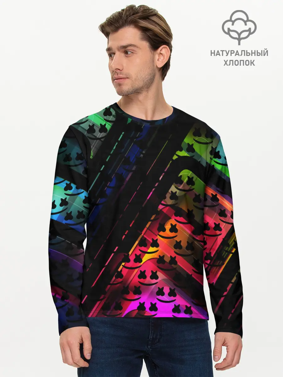 Мужской лонгслив базовый / MARSMELLO GRADIENT (P007_P004ooo2176559, P004ooo2176559)