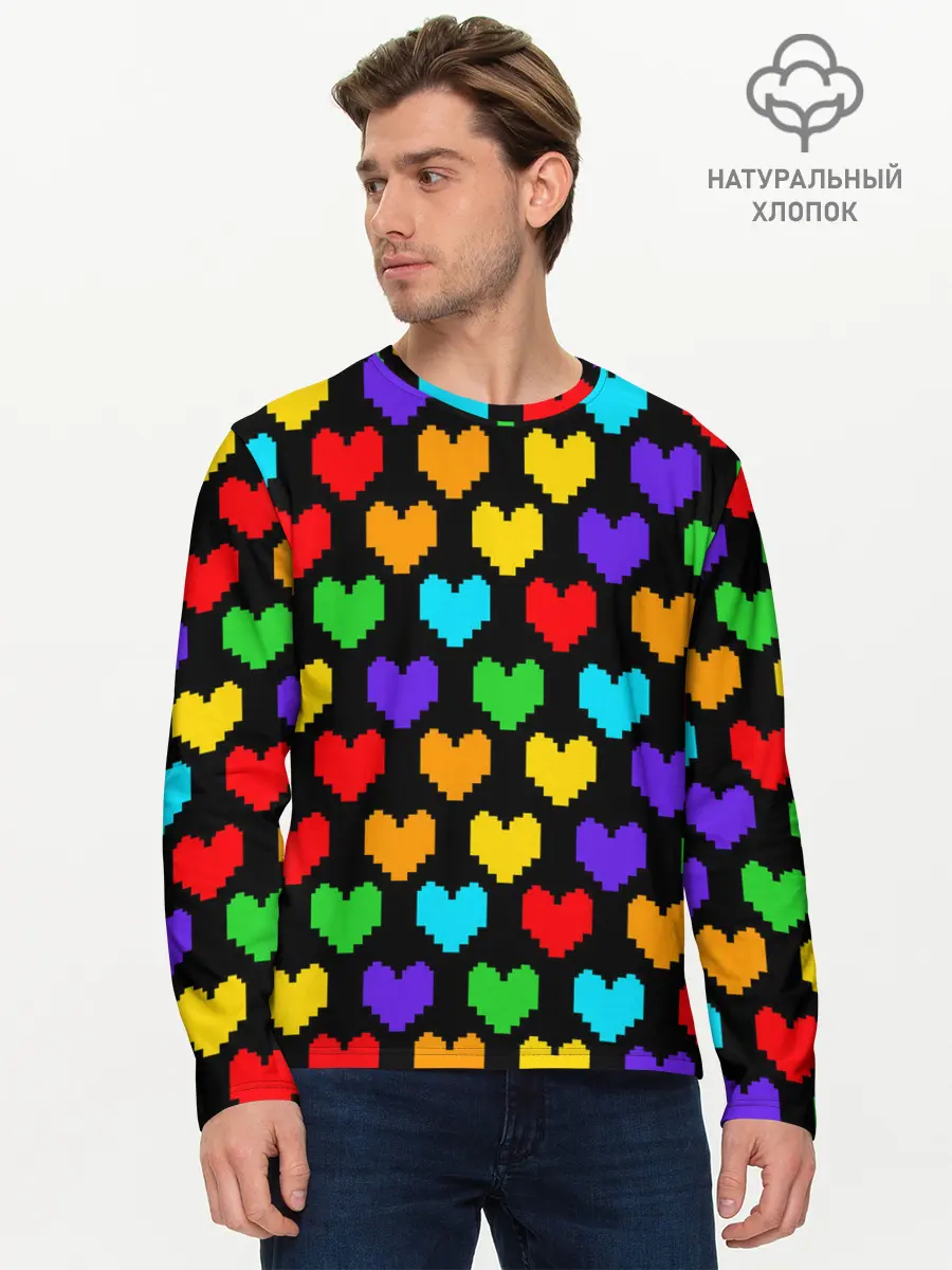 Мужской лонгслив базовый / UNDERTALE HEART (P007_P004ooo2174771, P004ooo2174771)