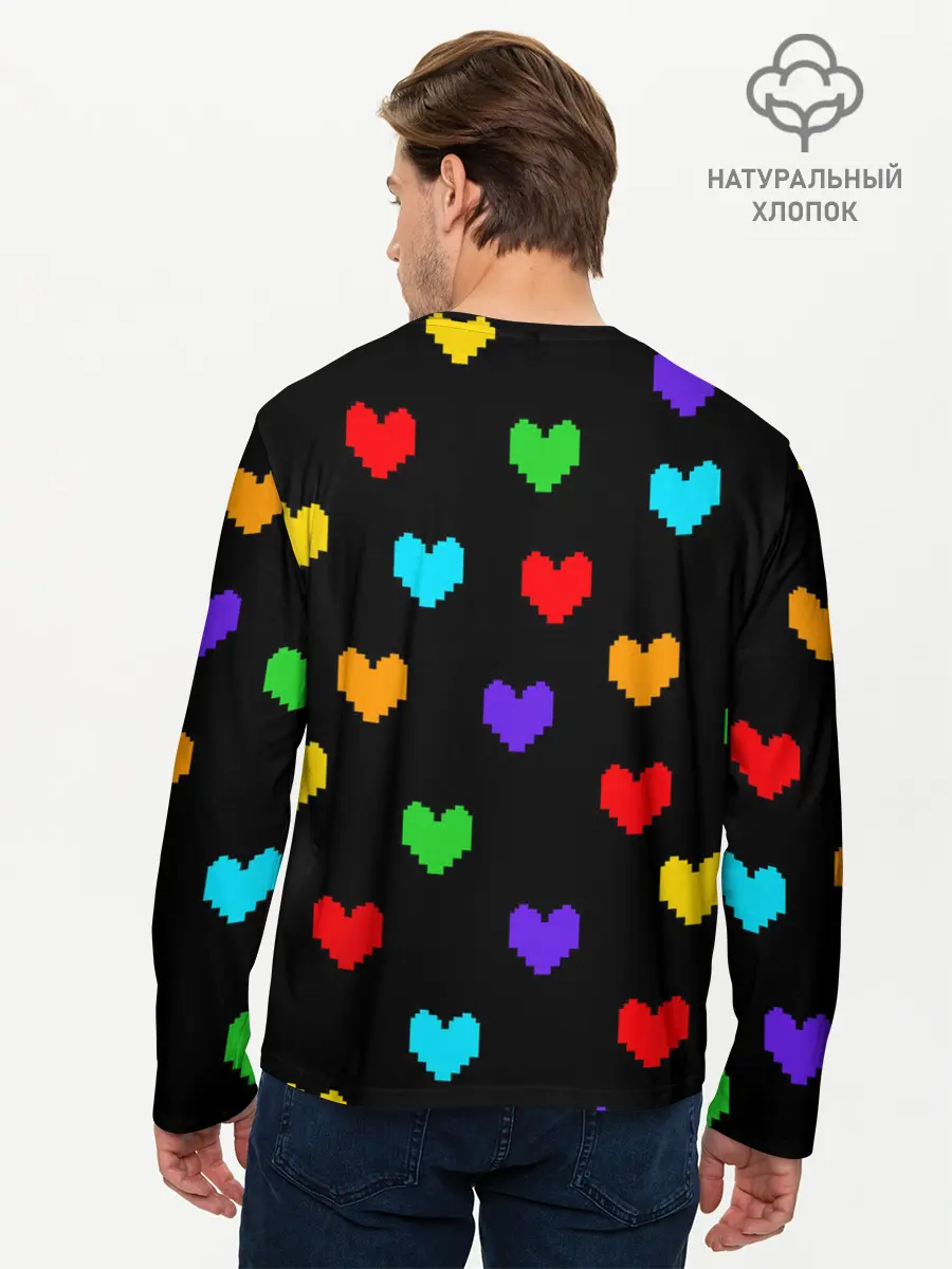 Мужской лонгслив базовый / UNDERTALE HEART (P007_P004ooo2174773, P004ooo2174773)