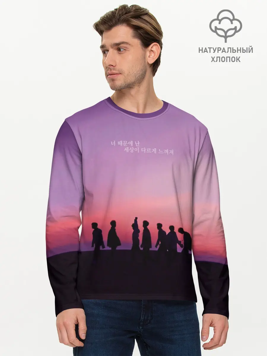 Мужской лонгслив базовый / BTS (P007_P004ooo2182307, P004ooo2182307)