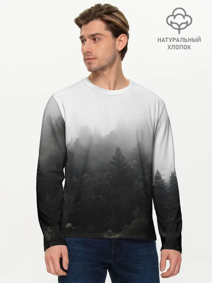 Мужской лонгслив базовый / Лес (P007_P004ooo2181607, P004ooo2181607)