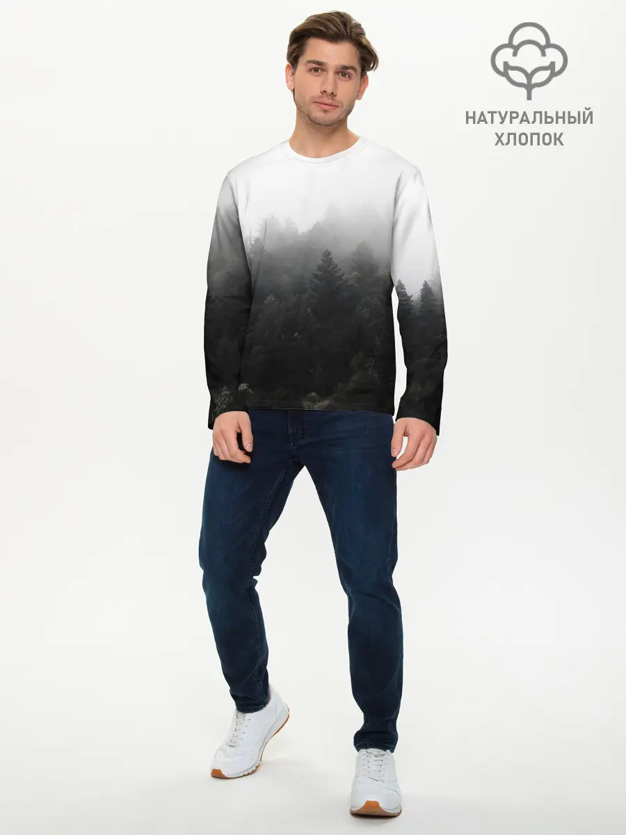 Мужской лонгслив базовый / Лес (P007_P004ooo2181607, P004ooo2181607)