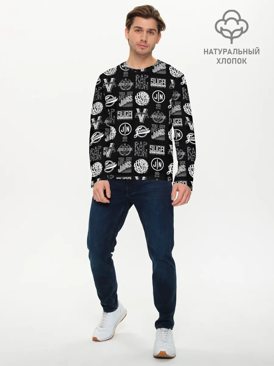 Мужской лонгслив базовый / BTS (P007_P004ooo2182529, P004ooo2182529)