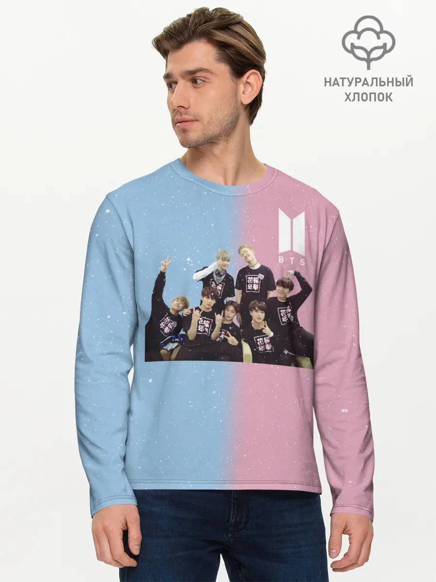 Мужской лонгслив базовый / BTS (P007_P004ooo2185207, P004ooo2185207)