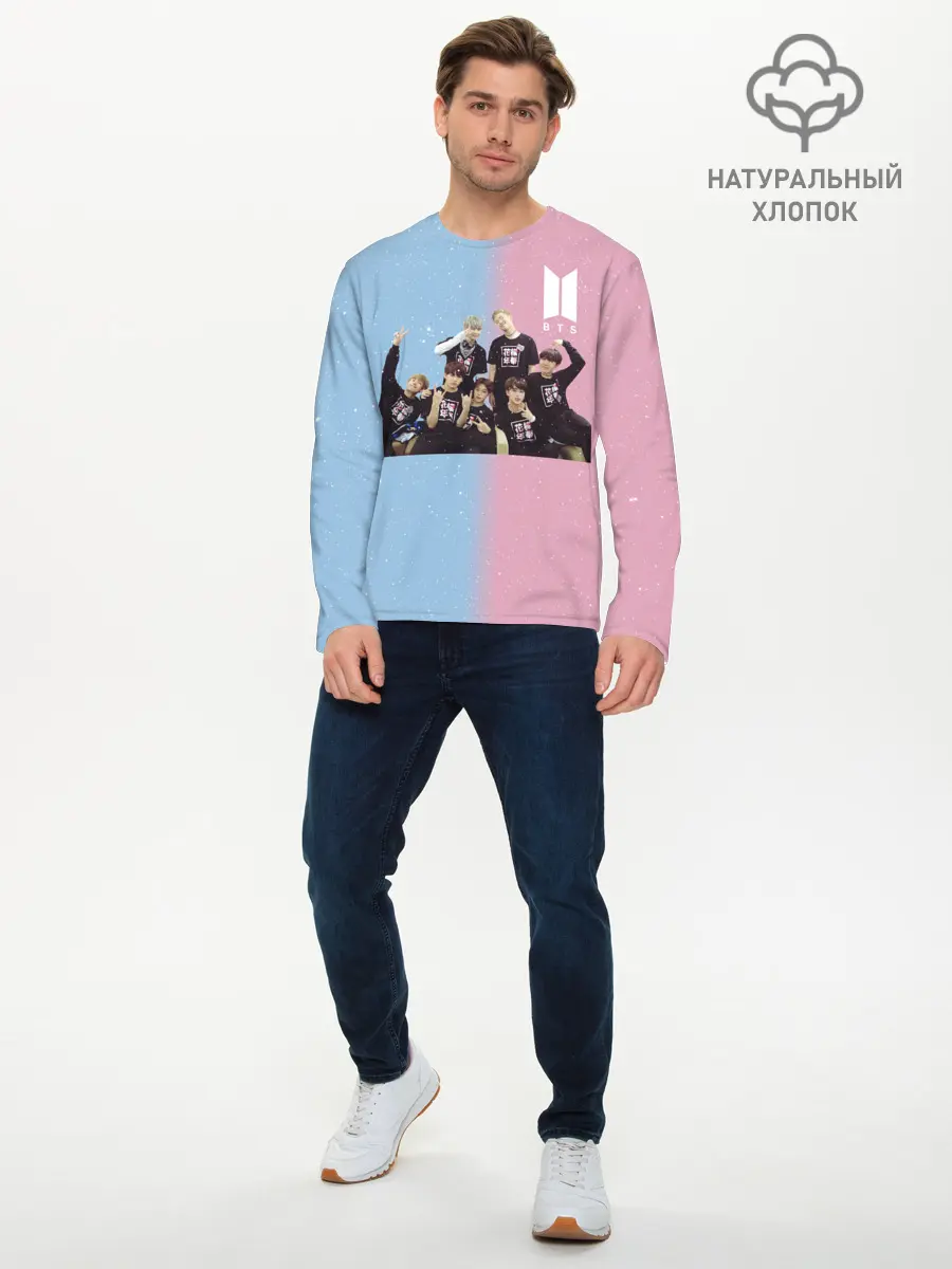 Мужской лонгслив базовый / BTS (P007_P004ooo2185207, P004ooo2185207)