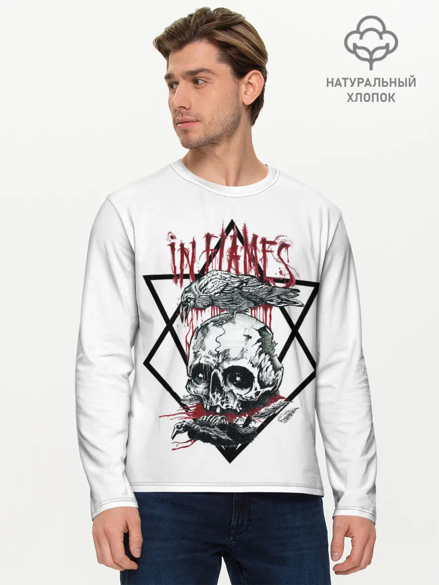Мужской лонгслив базовый / In Flames (P007_P004ooo2190887, P004ooo2190887)