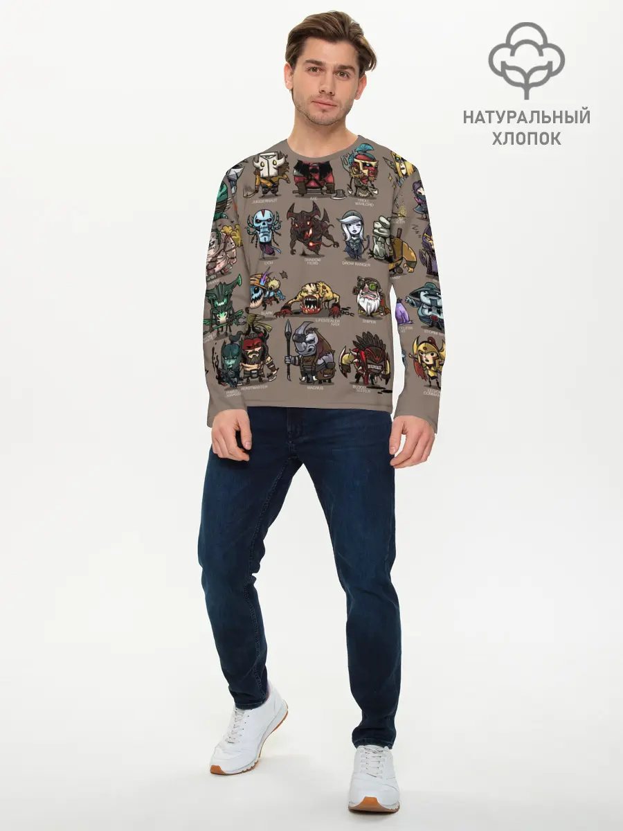 Мужской лонгслив базовый / Коры Доты 2 (P007_P004ooo2203753, P004ooo2203753)