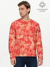 Мужской лонгслив базовый / Оранжевый камуфляж (P007_P004ooo2209131, P004ooo2209131)