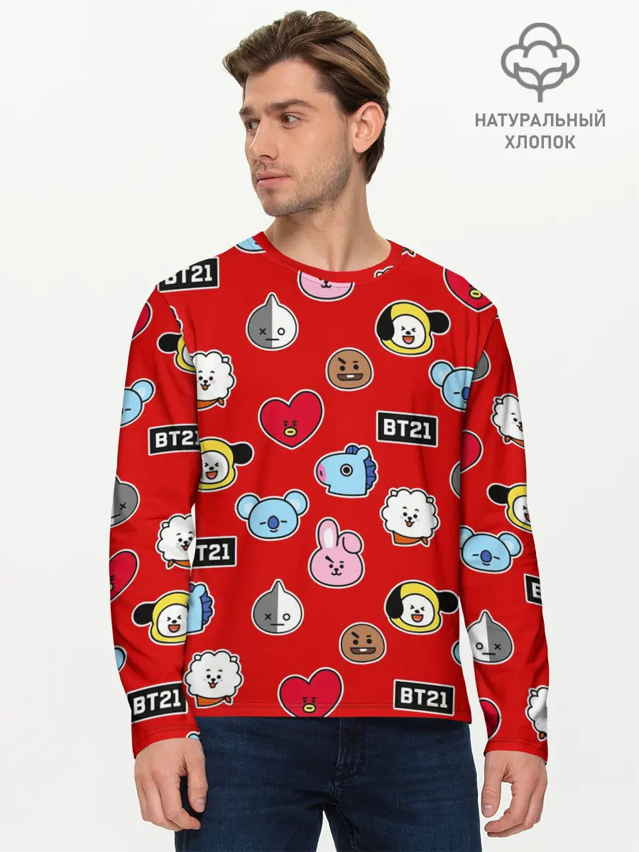Мужской лонгслив базовый / BTS (P007_P004ooo2206581, P004ooo2206581)