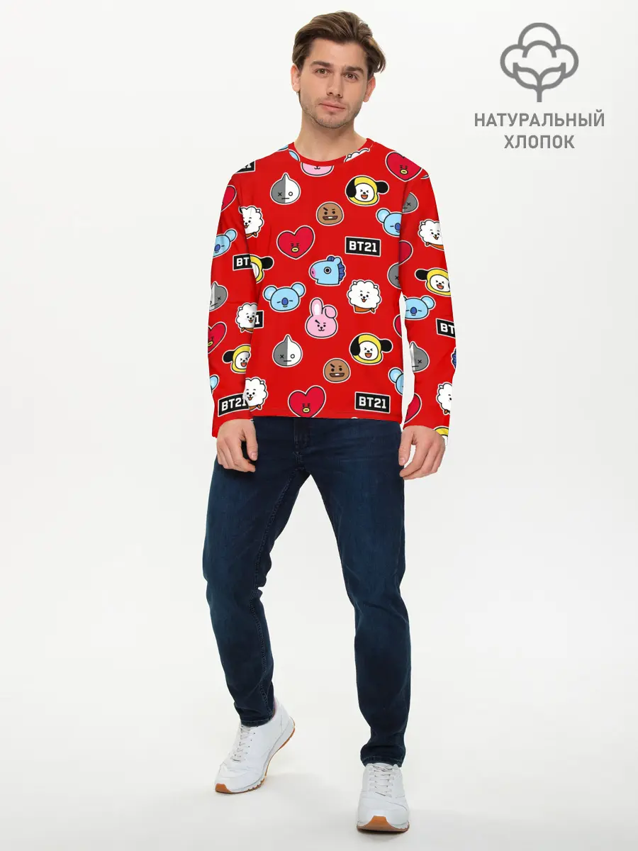 Мужской лонгслив базовый / BTS (P007_P004ooo2206581, P004ooo2206581)
