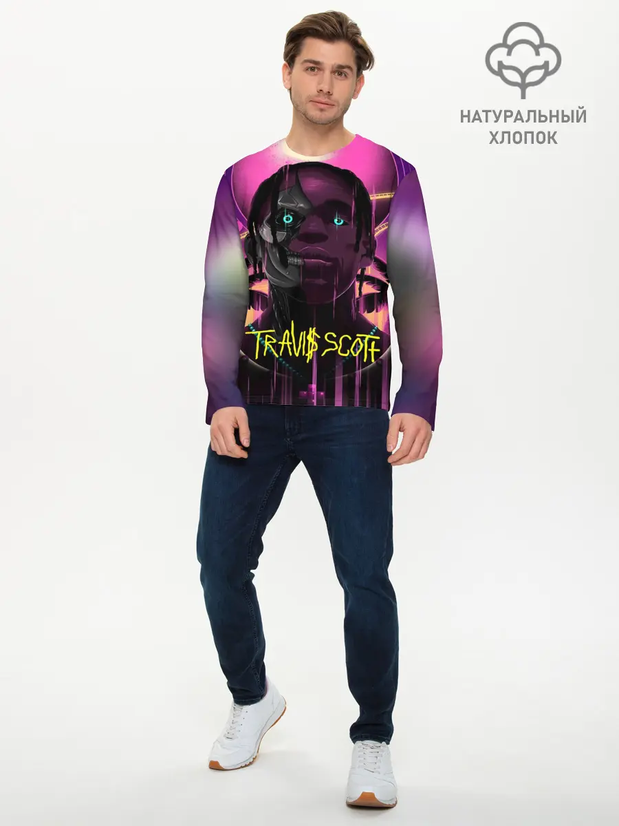 Мужской лонгслив базовый / TRAVIS SCOTT+FORTNITE (P007_P004ooo2210441, P004ooo2210441)