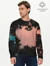 Мужской лонгслив базовый / Пальмы вид снизу закат (P007_P004ooo2225971, P004ooo2225971)