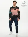 Мужской лонгслив базовый / Пальмы вид снизу закат (P007_P004ooo2225971, P004ooo2225971)