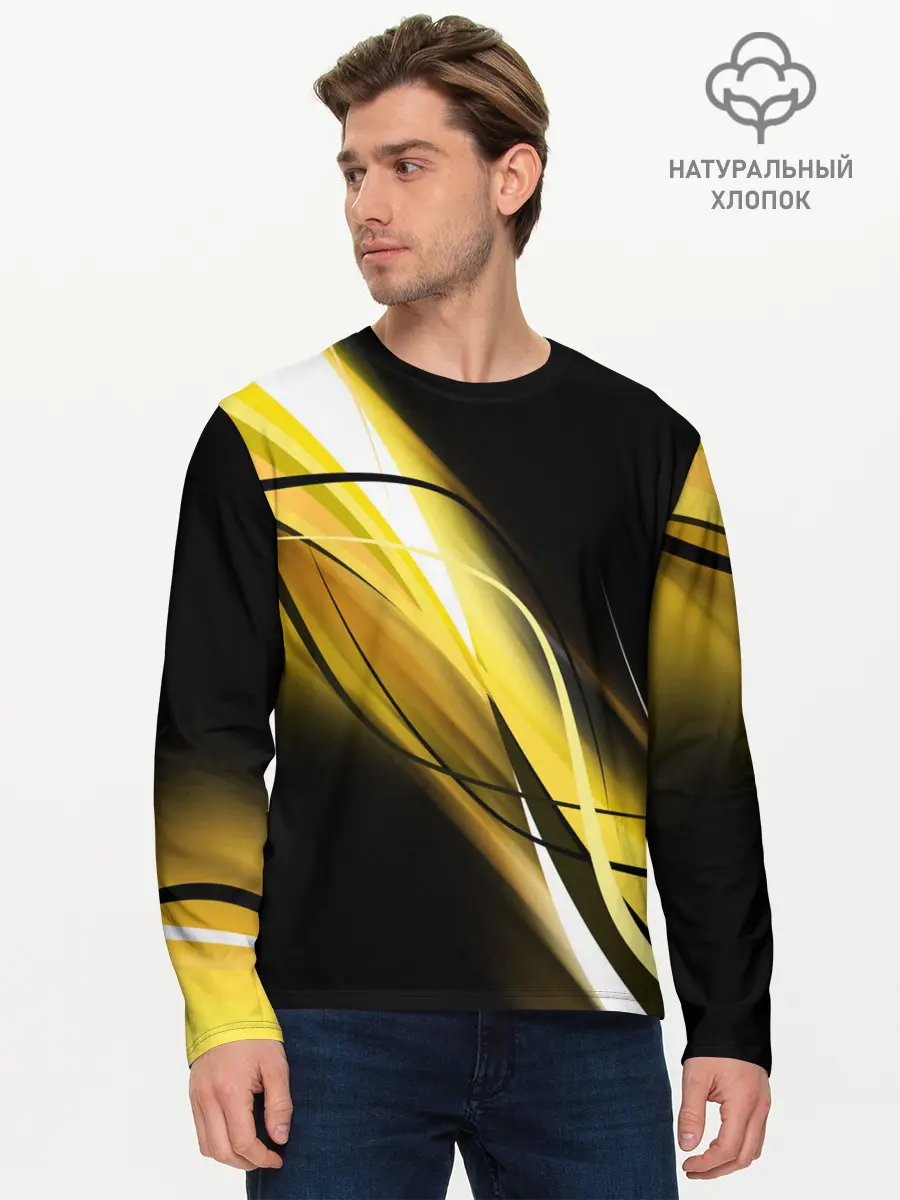 Мужской лонгслив базовый / GEOMETRY STRIPES (P007_P004ooo2228177, P004ooo2228177)