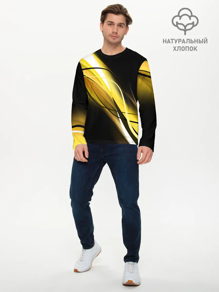 Мужской лонгслив базовый / GEOMETRY STRIPES (P007_P004ooo2228177, P004ooo2228177)