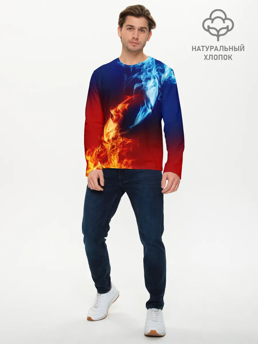 Мужской лонгслив базовый / БИТВА ОГНЕЙ (P007_P004ooo2262561, P004ooo2262561)