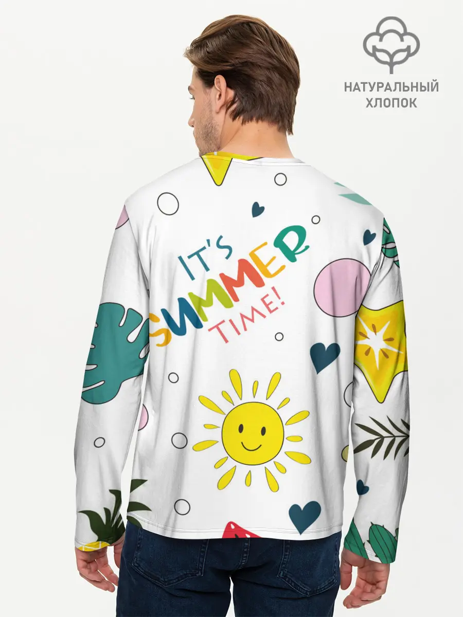 Мужской лонгслив базовый / summer time (P007_P004ooo2319819, P004ooo2319819)