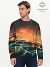 Мужской лонгслив базовый / Фэнтези море корабли закат (P007_P004ooo2315965, P004ooo2315965)