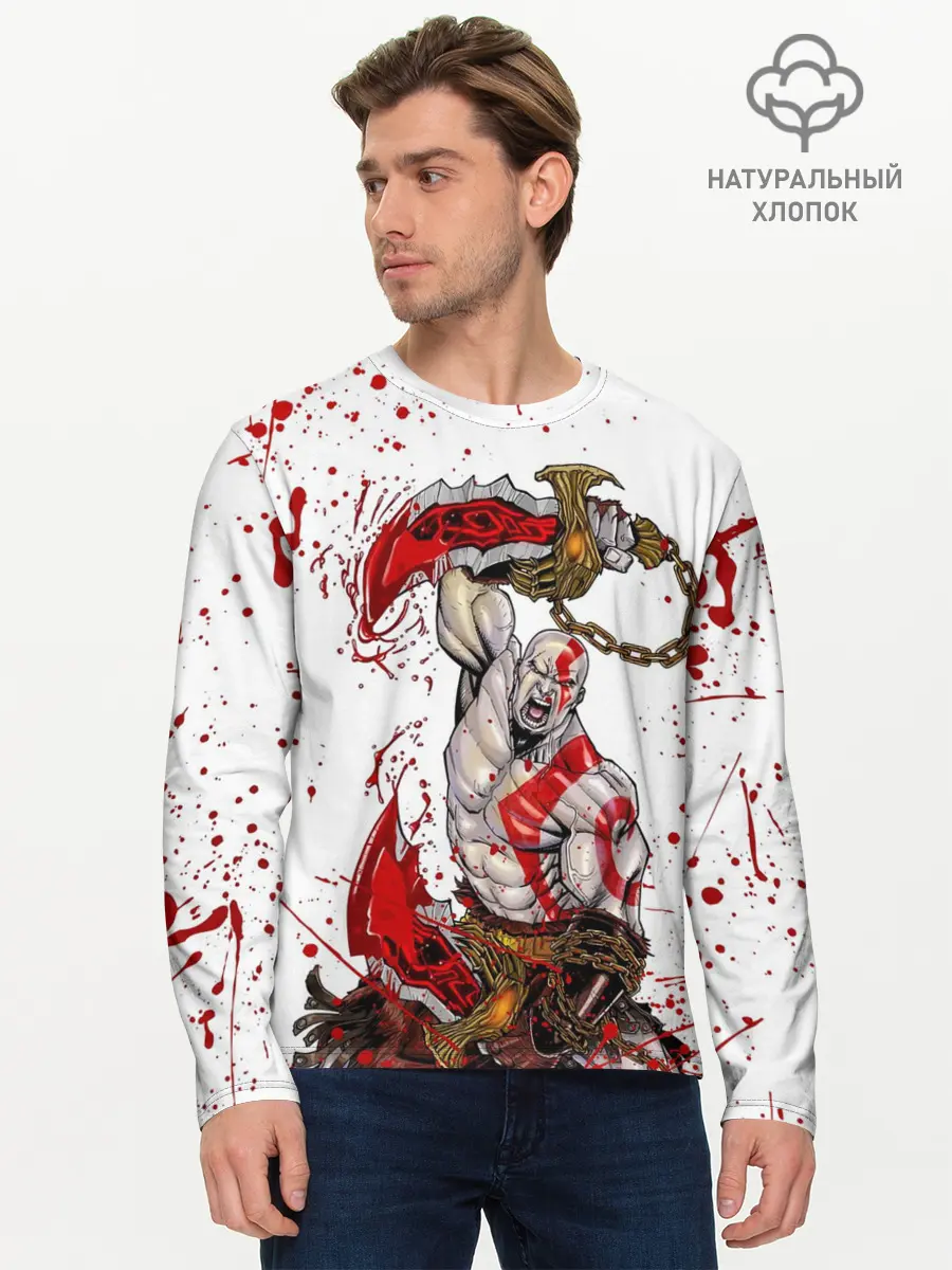 Мужской лонгслив базовый / GOD OF WAR (P007_P004ooo2332979, P004ooo2332979)