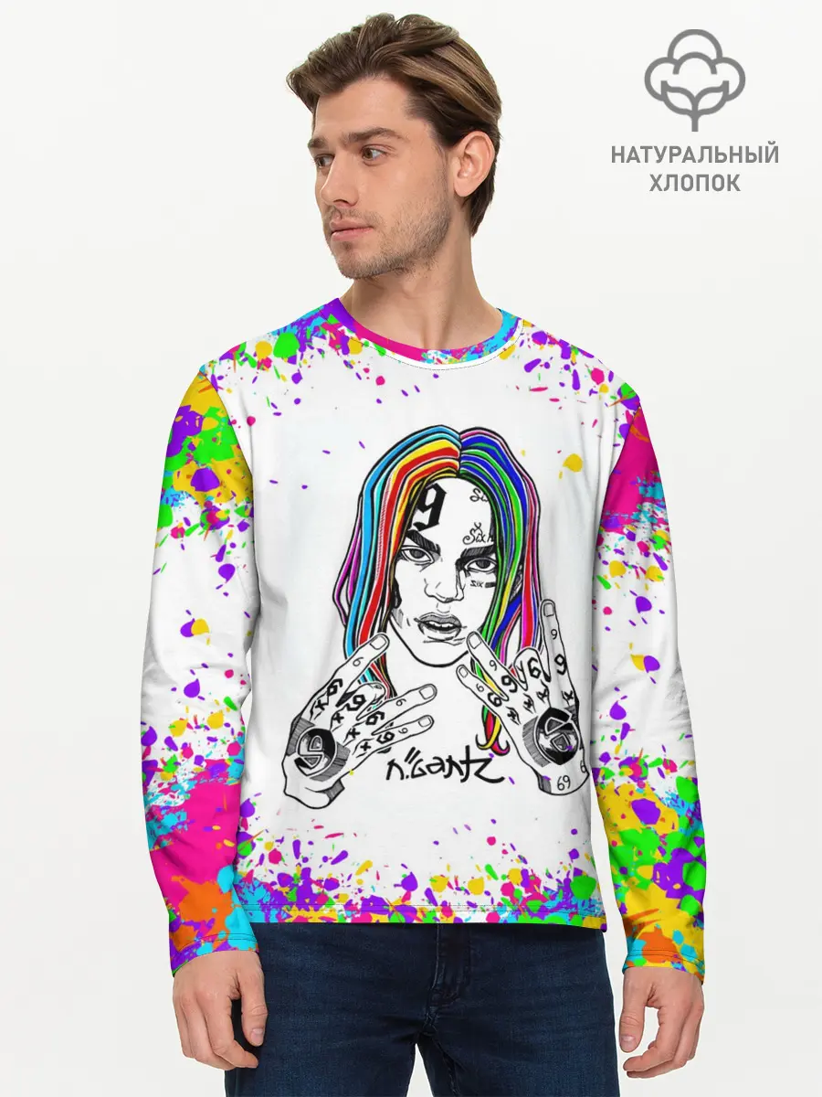 Мужской лонгслив базовый / Такеши 6ix9ine (P007_P004ooo2341539, P004ooo2341539)