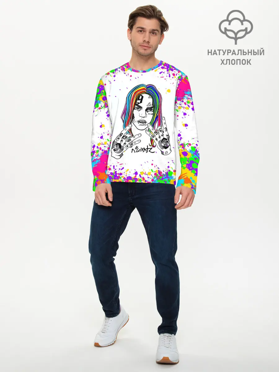 Мужской лонгслив базовый / Такеши 6ix9ine (P007_P004ooo2341539, P004ooo2341539)
