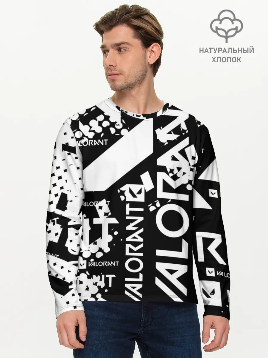Мужской лонгслив базовый / Valorant (P007_P004ooo2357185, P004ooo2357185)
