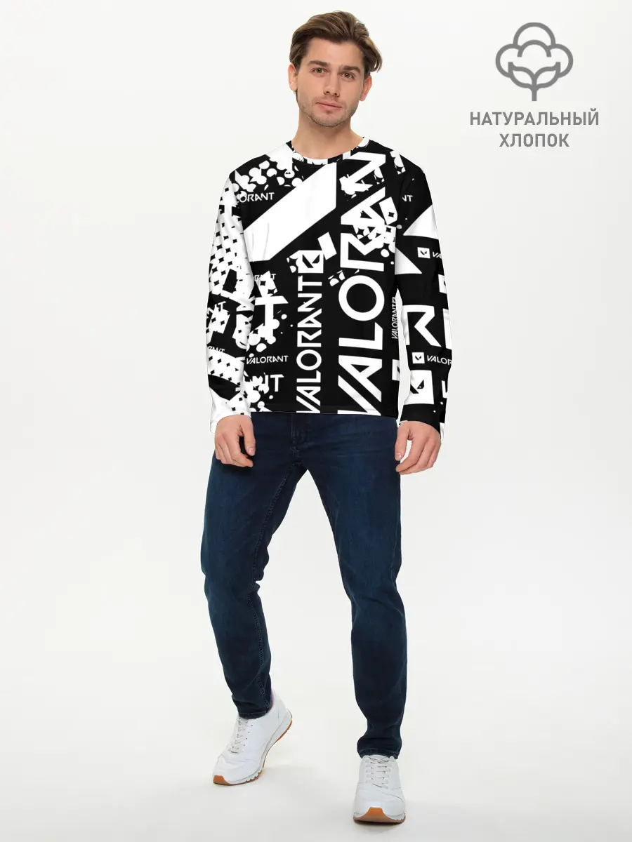 Мужской лонгслив базовый / Valorant (P007_P004ooo2357185, P004ooo2357185)