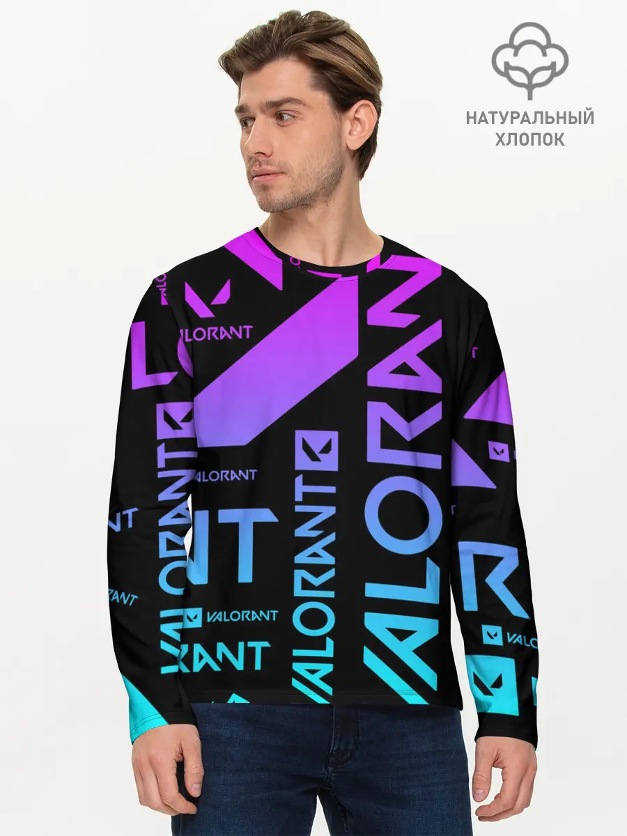 Мужской лонгслив базовый / Valorant (P007_P004ooo2356785, P004ooo2356785)