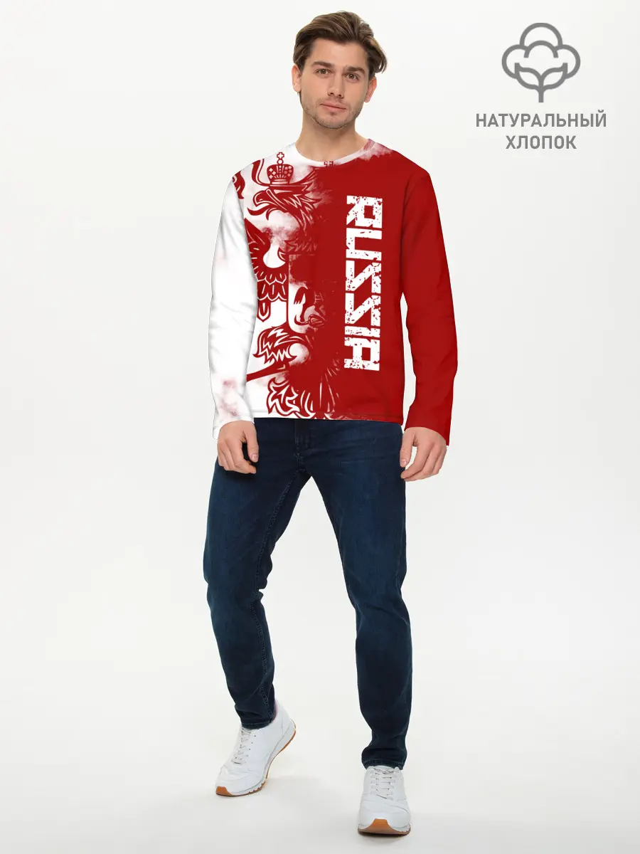 Мужской лонгслив базовый / Russia (P007_P004ooo2361223, P004ooo2361223)