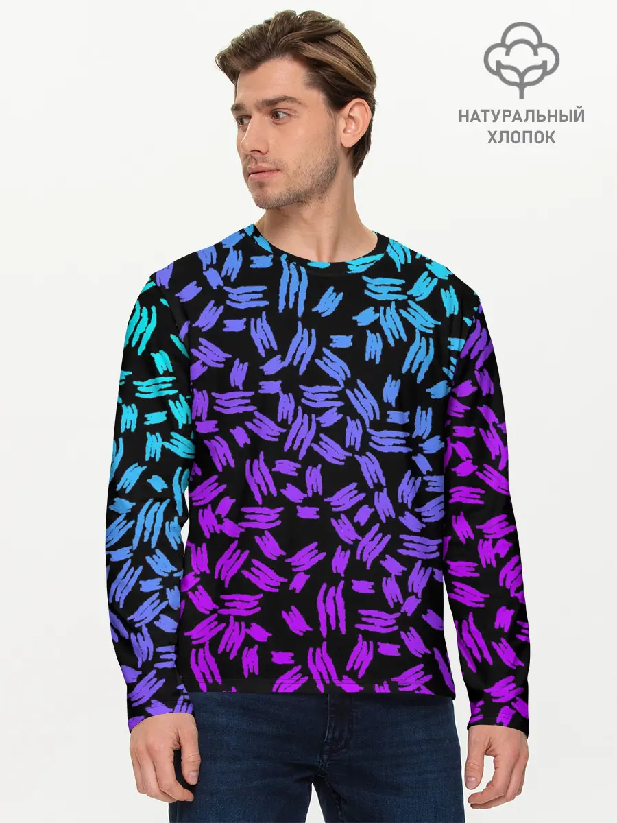 Мужской лонгслив базовый / PATTERN MONSTER ENERGY (P007_P004ooo2381327, P004ooo2381327)