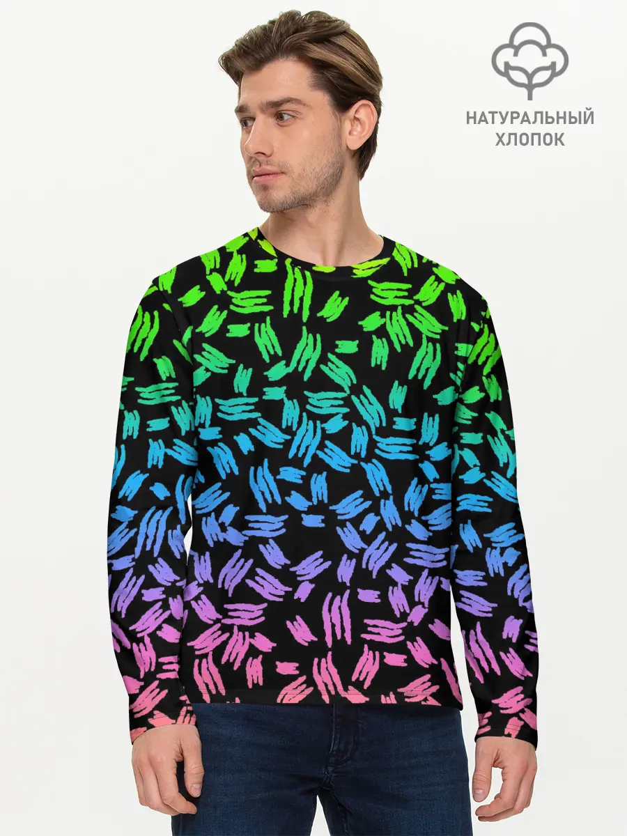 Мужской лонгслив базовый / PATTERN MONSTER ENERGY (P007_P004ooo2381329, P004ooo2381329)