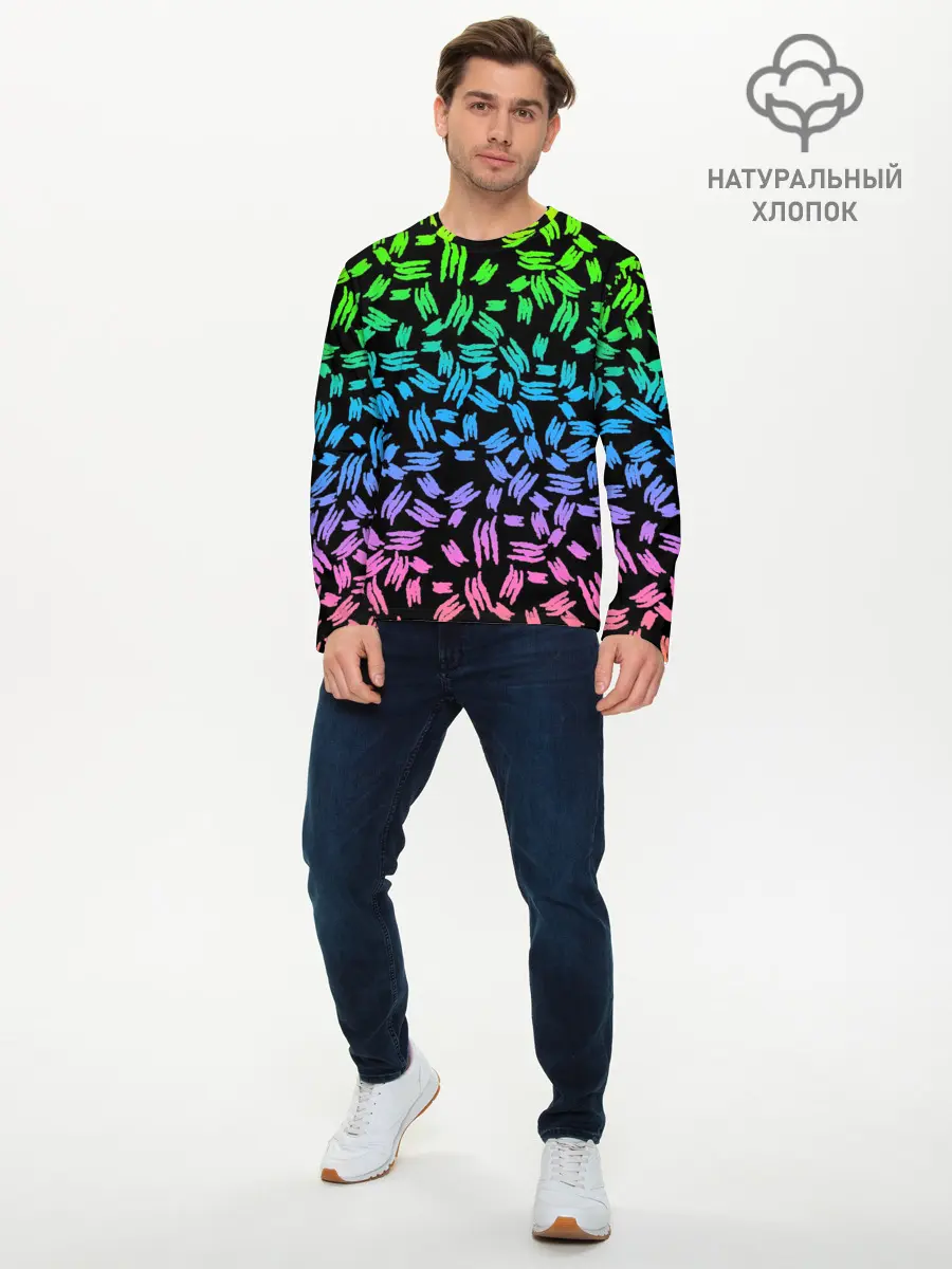 Мужской лонгслив базовый / PATTERN MONSTER ENERGY (P007_P004ooo2381329, P004ooo2381329)