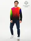 Мужской лонгслив базовый / АБСТРАКТНЫЕ КРАСКИ (P007_P004ooo2392171, P004ooo2392171)