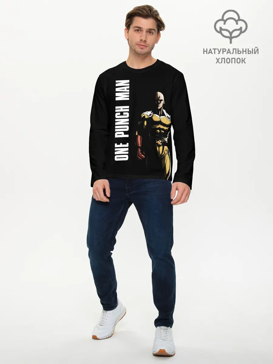 Мужской лонгслив базовый / One Punch Man (P007_P004ooo2391201, P004ooo2391201)
